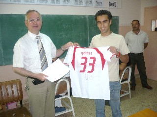 Students Receiving Memorabilia