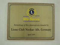 lions plaque